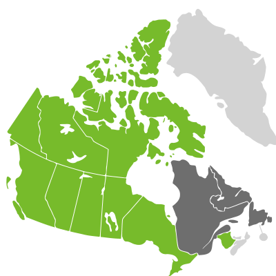 Distribution: Salix myrtillifolia Andersson